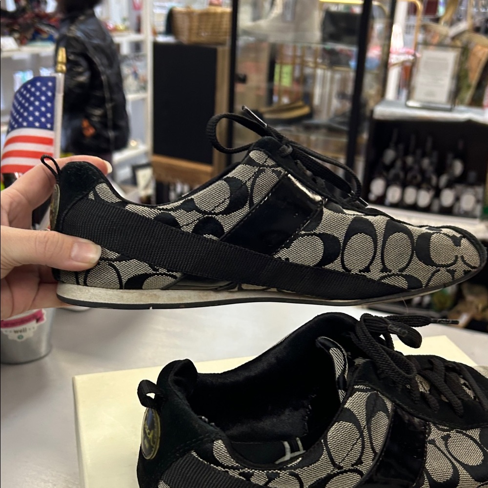 Coach Black and Gray Women's Sneakers HADLEY - Picture 4 of 6